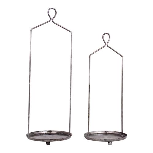 Hängande ställning - Ampel till kruka - Antik Zink - 26 cm - www.frokenfraken.se