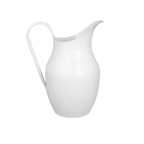 Gammaldags Kanna - Emalj Vit - Dekor - 27 cm - www.frokenfraken.se