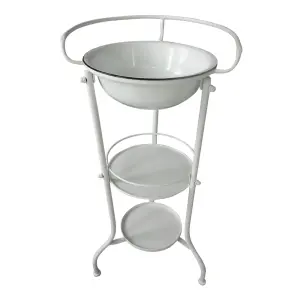 Tvättställ - Gammaldags - Offwhite - Ø41 x 81 cm - www.frokenfraken.se