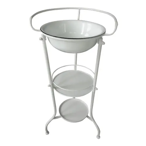 Tvättställ - Gammaldags - Offwhite - Ø41 x 81 cm - www.frokenfraken.se