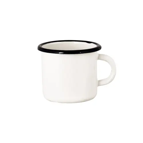 Mugg - Emalj - Cream/Offwhite - 11,5 x 8 cm - www.frokenfraken.se