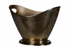 Champagneskål - Iskylare - Bränd Mässing - 36 cm - www.frokenfraken.se