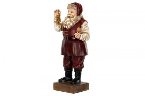 Jultomte som håller i en nalle - Röd - 32 cm - www.frokenfraken.se