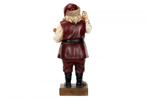 Jultomte som håller i en nalle - Röd - 32 cm - www.frokenfraken.se
