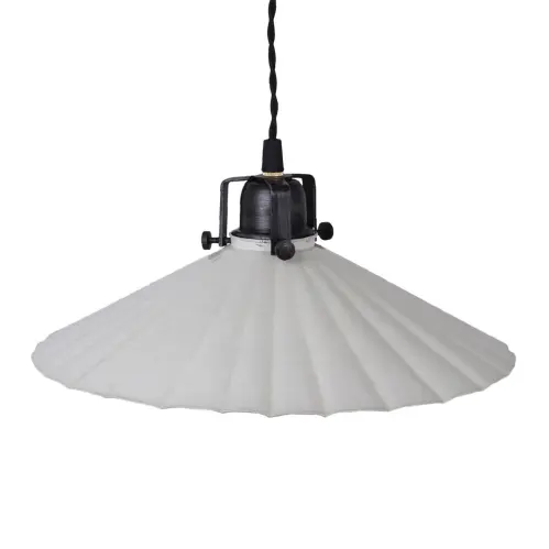 Taklampa - Skomakarlampa Veckad - Antik Vit - Ø30,5 cm - www.frokenfraken.se