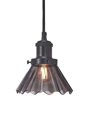 Fönsterlampa - August - Svart veckad 15cm - www.frokenfraken.se