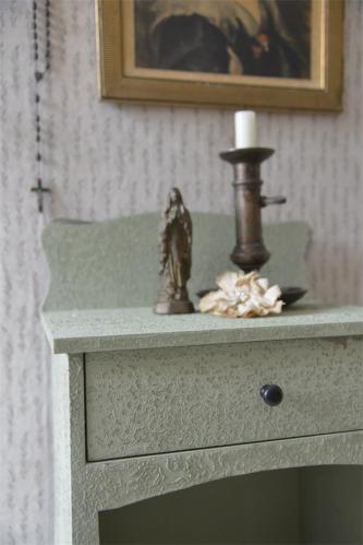 Sängbord/Byrå - Antique moss green - 35x25x92 cm - www.frokenfraken.se