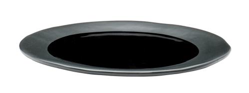 Tallrik - Rustik - Svart - 4-pack - Ø34 cm - www.frokenfraken.se