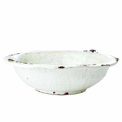 Skål - Vit/vintagesliten - Ø33 cm - www.frokenfraken.se