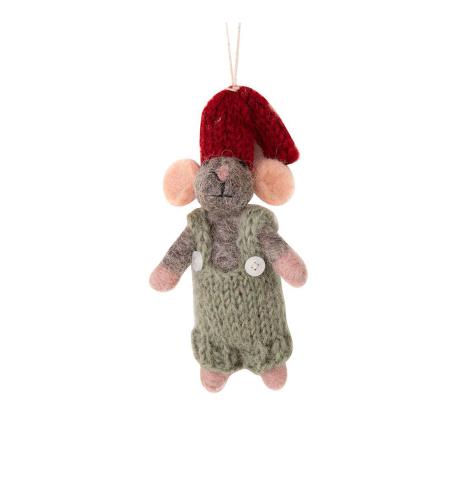 Ulldjur tomte - Röd - 13 cm - www.frokenfraken.se