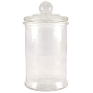 Stor Glasburk Slät Rak m. Lock - Ø 9,5 x 18,5 cm - www.frokenfraken.se