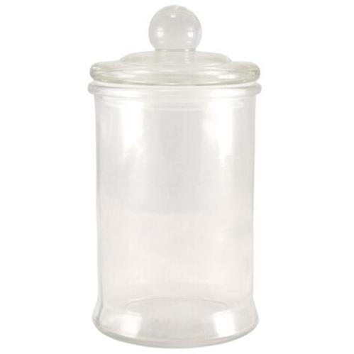 Stor Glasburk Slät Rak m. Lock - Ø 9,5 x 18,5 cm - www.frokenfraken.se