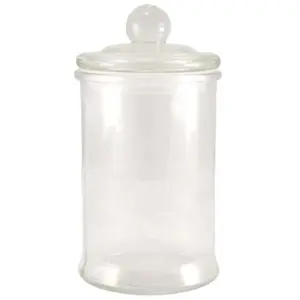 Stor Glasburk Slät Rak m. Lock - Ø 9,5 x 18,5 cm - www.frokenfraken.se
