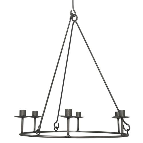 Ljuskrona - Smide - 6 Ljus - Ø45 x 77 cm - www.frokenfraken.se