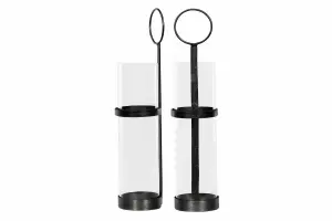 Ljuslykta för Vägg - Svart - 36 cm - www.frokenfraken.se