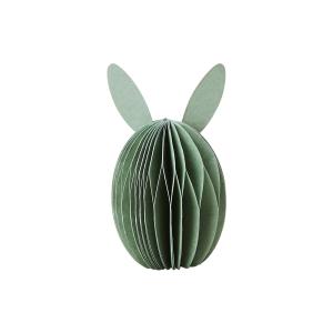 Ägg i papper med öron - Påskdekoration - Grön - Ø4 x 8 cm - www.frokenfraken.se