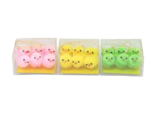 Kyckling - Hänge - 6-pack - 3 cm - Rosa - www.frokenfraken.se