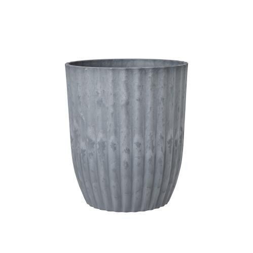 Kruka - Stripe - Grå - 3 Storlekar - Ø27, 24, 21 cm - www.frokenfraken.se