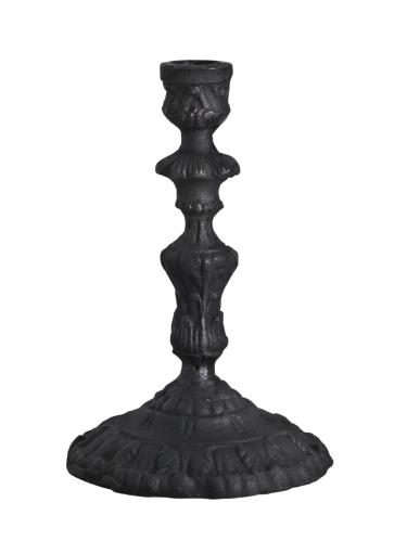 Ljusstake - Gjutjärn - Svart - 19 x Ø12,5 cm - www.frokenfraken.se