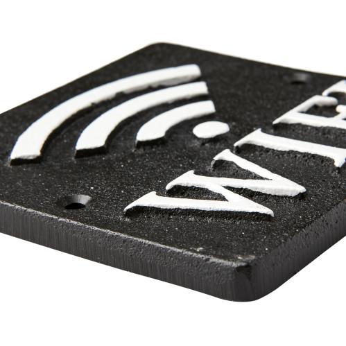 WIFI - Skylt I Järn - 12 x 12 cm - www.frokenfraken.se