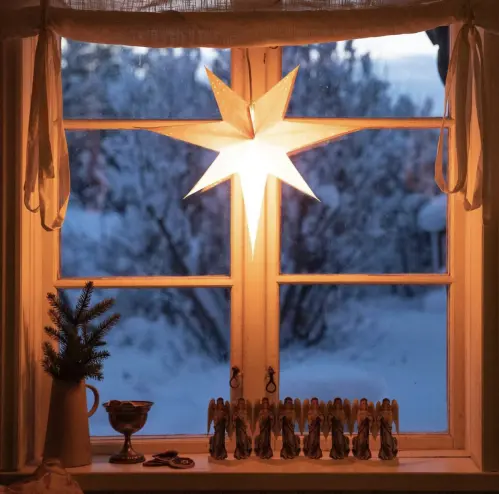 Adventsstjärna - Klassisk Gammaldags Orange - 60 cm - www.frokenfraken.se