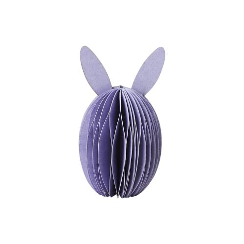 Ägg i papper med öron - Påskdekoration - Lila - Ø4 x 8 cm - www.frokenfraken.se
