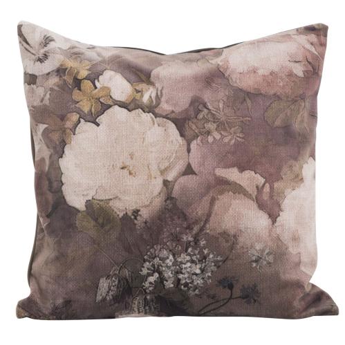 Kuddfodral - Sammet - Blommig Rosa - 45 x 45 cm - www.frokenfraken.se