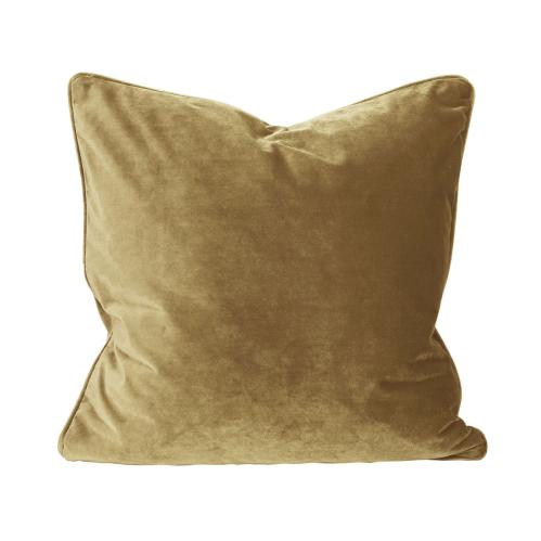 Kuddfodral - Sammet - Guldbrun - 45 x 45 cm - www.frokenfraken.se