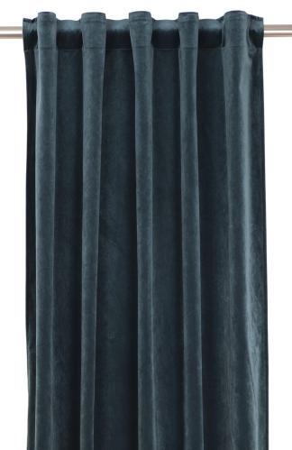 Sammetsgardiner - Petrol Multiband - 2 st - 280 cm - www.frokenfraken.se