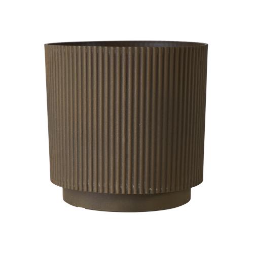 Kruka - Brun - Stripe - 2 storlekar - Ø28/23 cm - www.frokenfraken.se