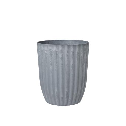Kruka - Stripe - Grå - 3 Storlekar - Ø27, 24, 21 cm - www.frokenfraken.se