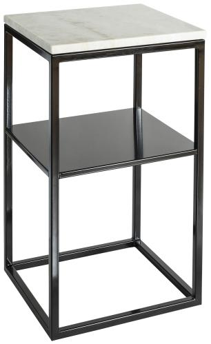 Sängbord - Marmor med hylla - Svart - www.frokenfraken.se