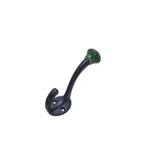 Krok med grön porslinsknopp - 10 cm - www.frokenfraken.se