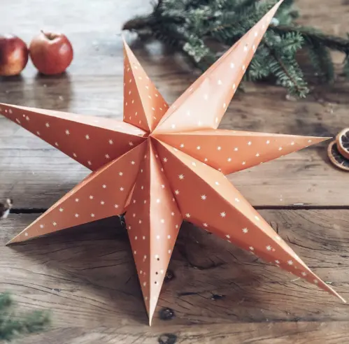 Adventsstjärna - Klassisk Gammaldags Orange - 60 cm - www.frokenfraken.se