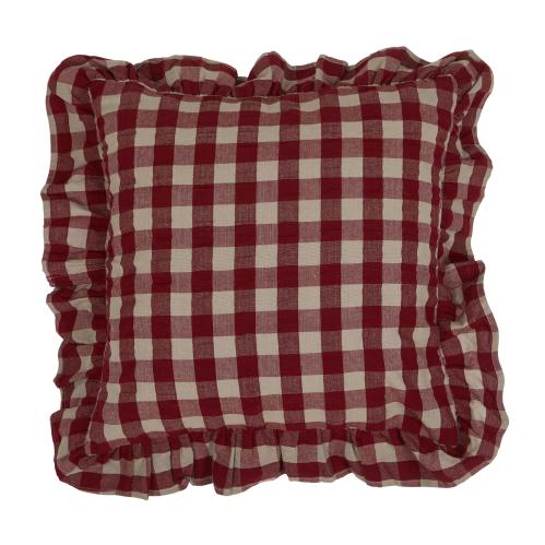 Kuddfodral - LISA - RÖD - 48x48 cm - www.frokenfraken.se
