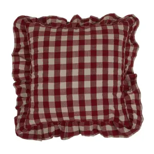Kuddfodral - LISA - RÖD - 48x48 cm - www.frokenfraken.se