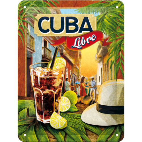Plåtskylt - CUBA - 15 x 20 cm - www.frokenfraken.se