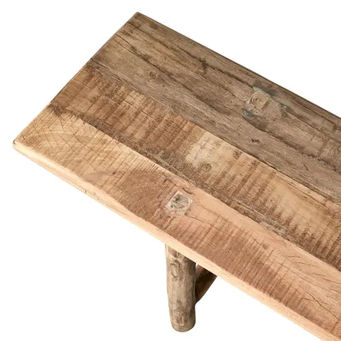 Bänk - Natur Trä - 122 x 30 x 46 cm - www.frokenfraken.se