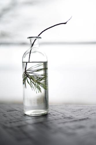 Glasflaska - Rustik - Klar - 2 ST - 21 cm, 16 cm - www.frokenfraken.se