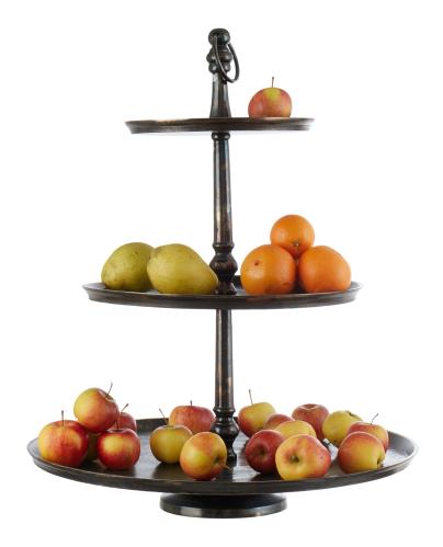 Våningsfat - Cake Stand Bronze - 3 våningar - 77 cm - www.frokenfraken.se