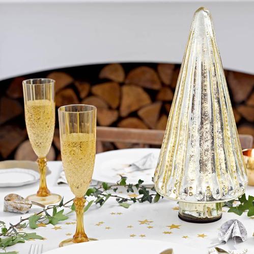 Champangeglas - Guld - Plastglas på fot - 8 st - www.frokenfraken.se