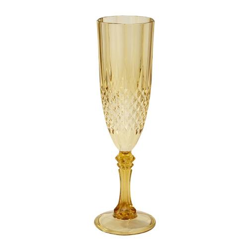 Champangeglas - Guld - Plastglas på fot - 8 st - www.frokenfraken.se