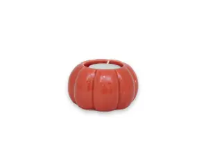 Ljuslykta - Pumpa - Rostorange Fenja - Ø8,5 x 4,5 cm - www.frokenfraken.se