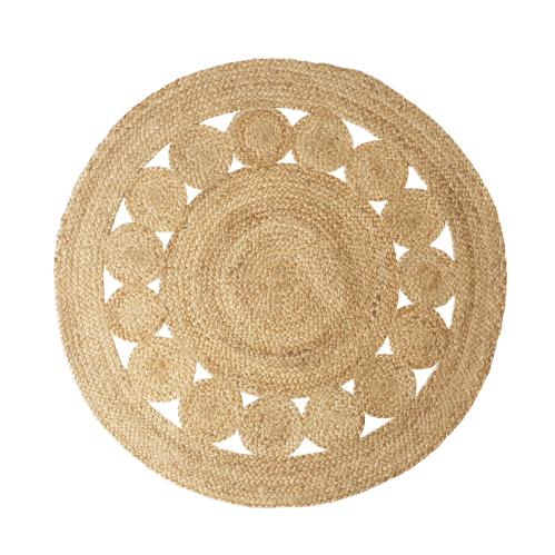 Matta - Boho - Rund Jute - Ø100 cm - www.frokenfraken.se