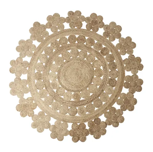 Matta - Boho - Rund Jute - Ø150 cm - www.frokenfraken.se