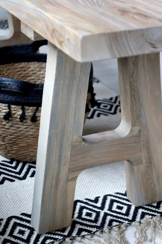 Bänk - Natur Trä - 45 x 180 x 32 cm - www.frokenfraken.se