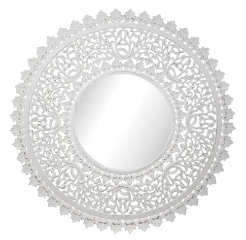 Spegel - Carve - Vit - Ø115 cm - www.frokenfraken.se