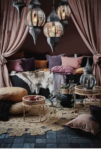 Taklampa - Orientalisk - 30 x 90 cm - www.frokenfraken.se