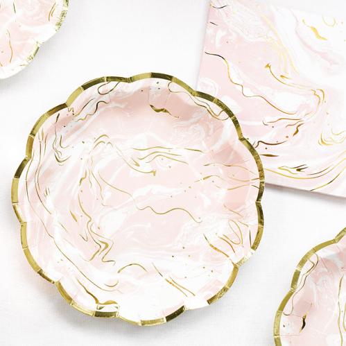Servetter - Marmor Rosa Guld - www.frokenfraken.se