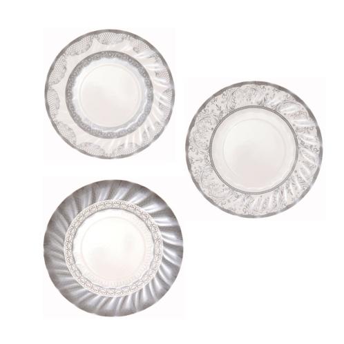 Papperstallrikar - Party Porcelain Silver - 17 cm - www.frokenfraken.se